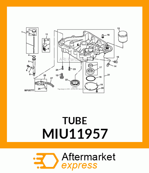 TUBE, OIL FILL MIU11957