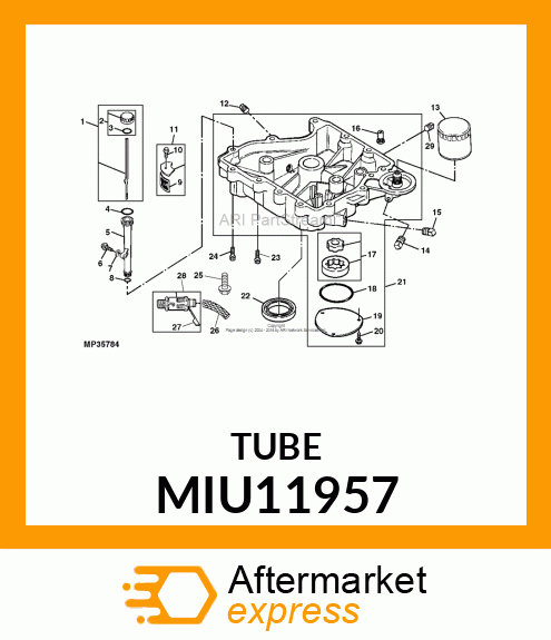 TUBE, OIL FILL MIU11957