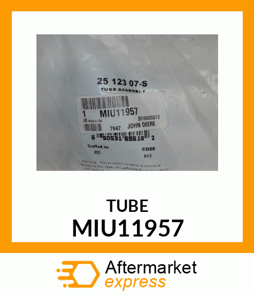 TUBE, OIL FILL MIU11957