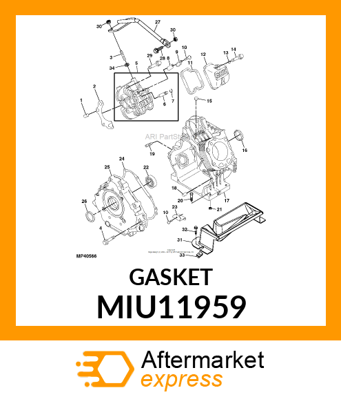 GASKET, CRANKCASE COVER MIU11959