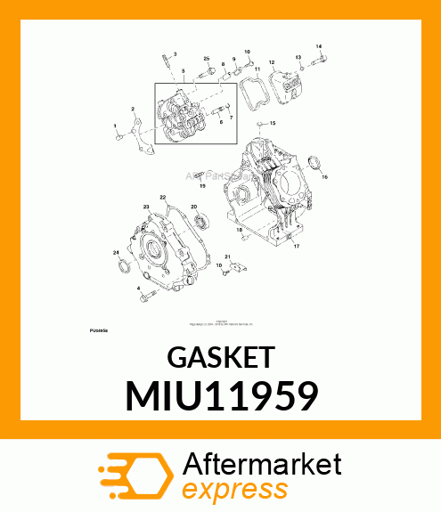 GASKET, CRANKCASE COVER MIU11959