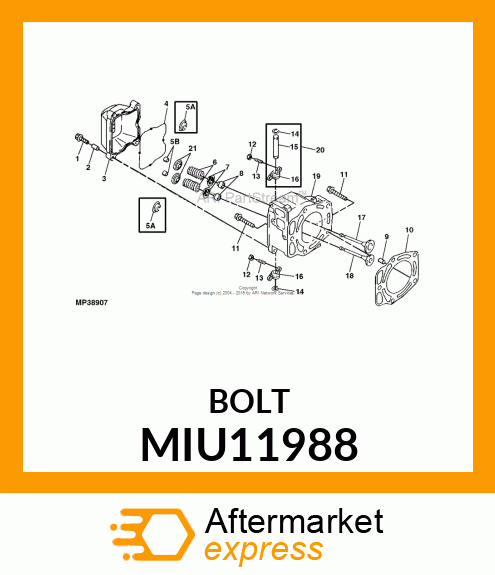 BOLT, FLANGED 8X65 MIU11988