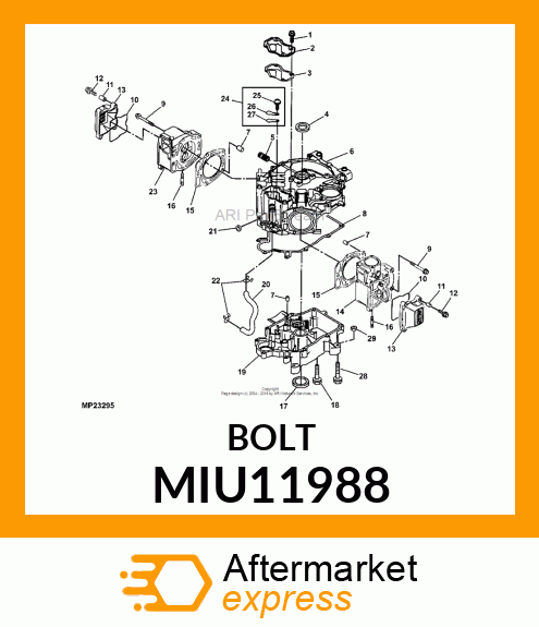 BOLT, FLANGED 8X65 MIU11988