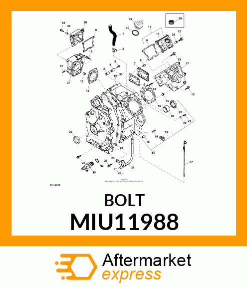 BOLT, FLANGED 8X65 MIU11988