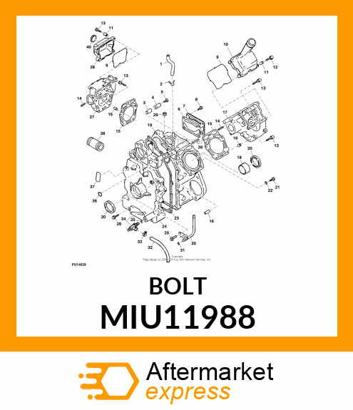 BOLT, FLANGED 8X65 MIU11988