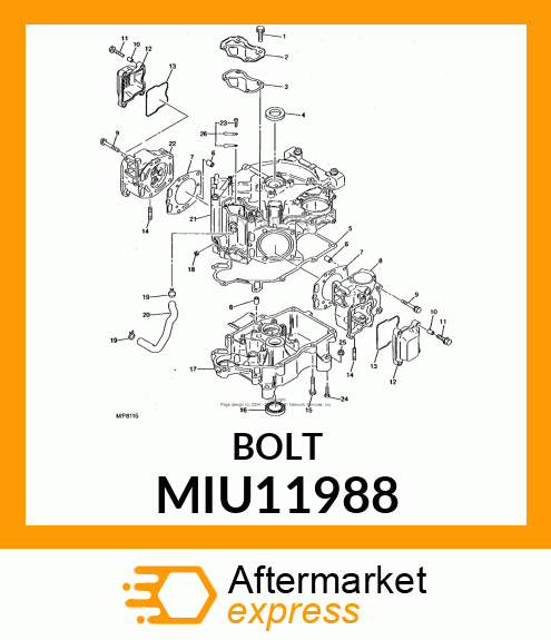 BOLT, FLANGED 8X65 MIU11988