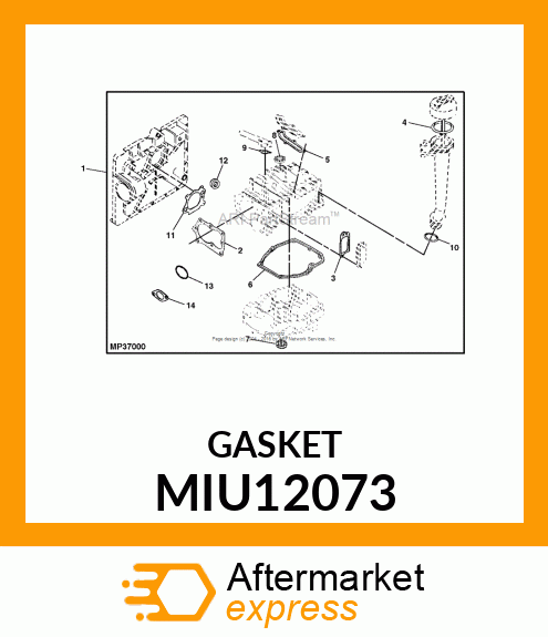 GASKET, AIR CLEANER MIU12073