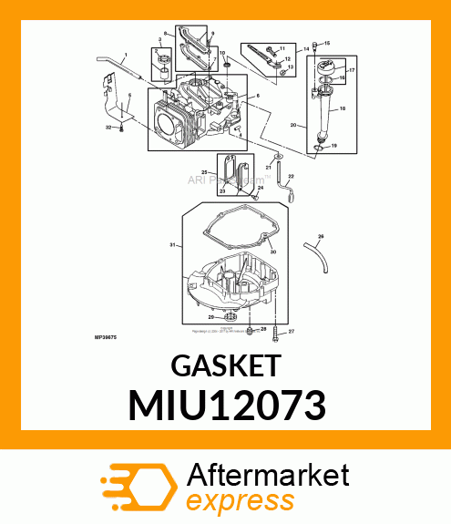 GASKET, AIR CLEANER MIU12073