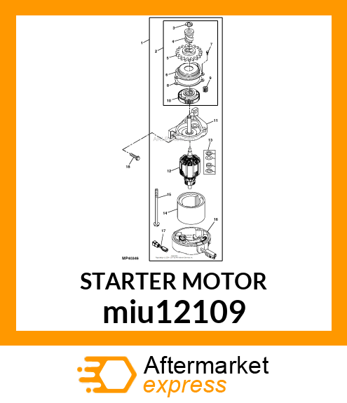 STARTER MOTOR miu12109