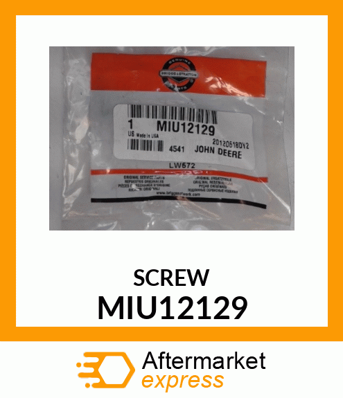 SCREW, SCREW (CASING CLAMP) MIU12129