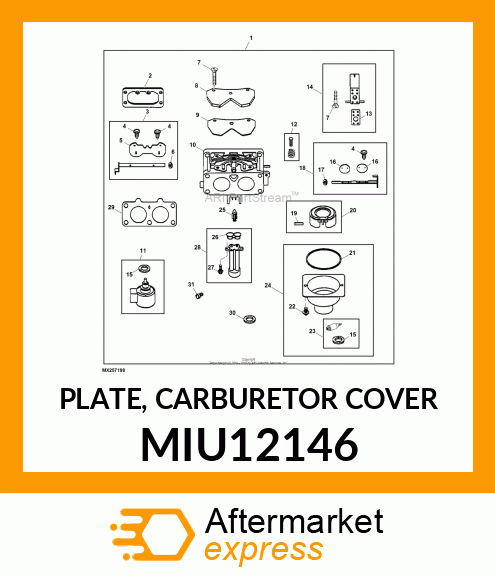 PLATE, CARBURETOR COVER MIU12146