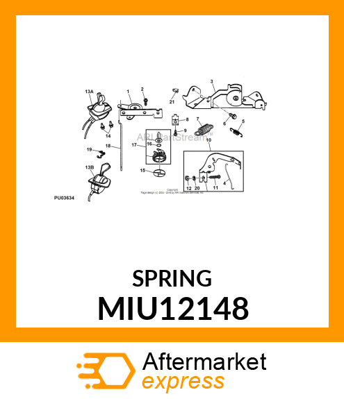 SPRING, GOVERNED IDLE MIU12148