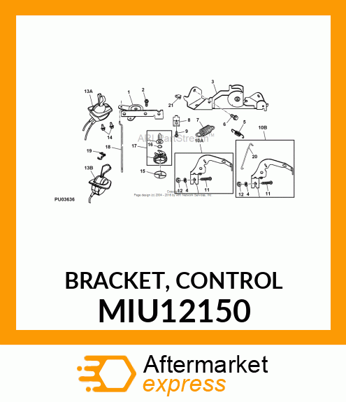 BRACKET, CONTROL MIU12150