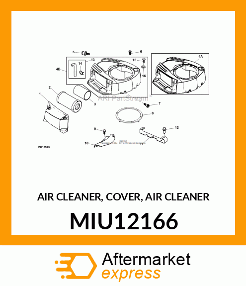 AIR CLEANER, COVER, AIR CLEANER MIU12166