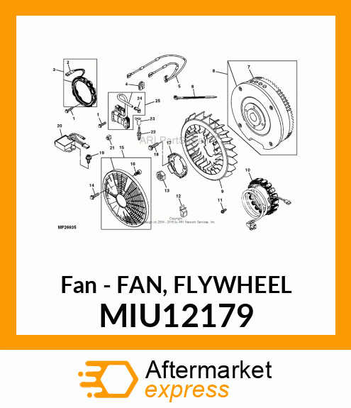 Fan - FAN, FLYWHEEL MIU12179