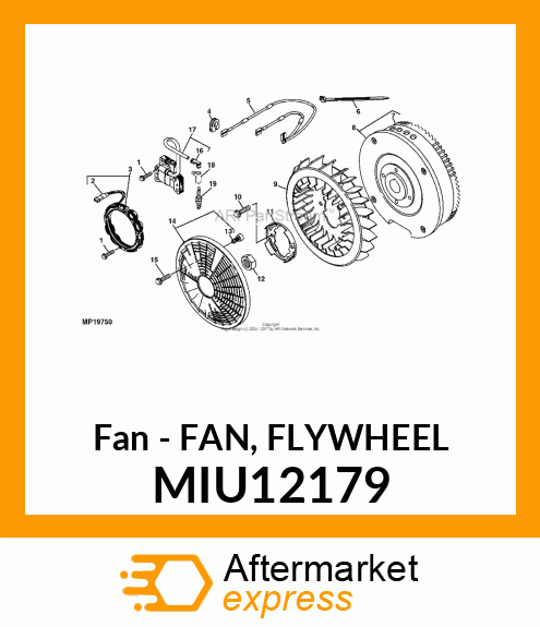 Fan - FAN, FLYWHEEL MIU12179