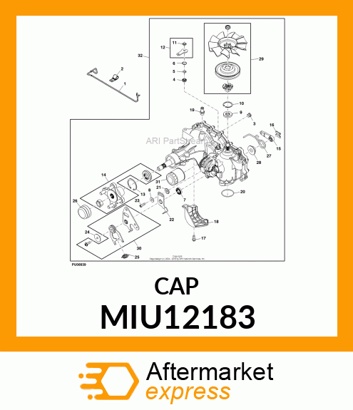 CAP, AXLE MIU12183