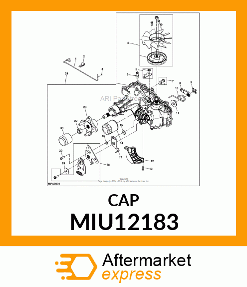 CAP, AXLE MIU12183