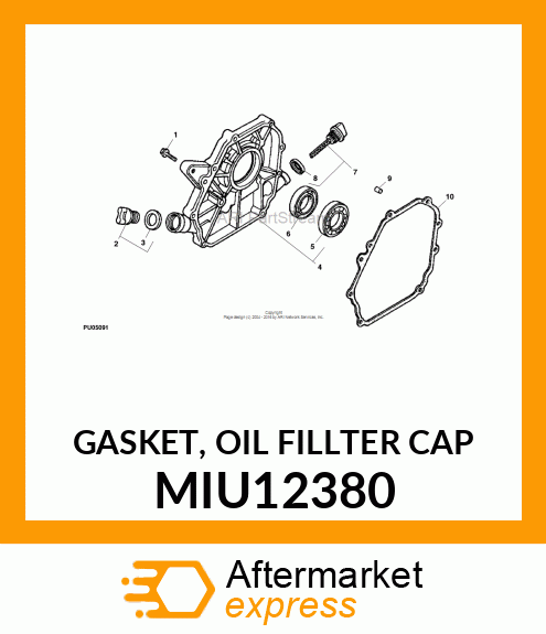 GASKET, OIL FILLTER CAP MIU12380