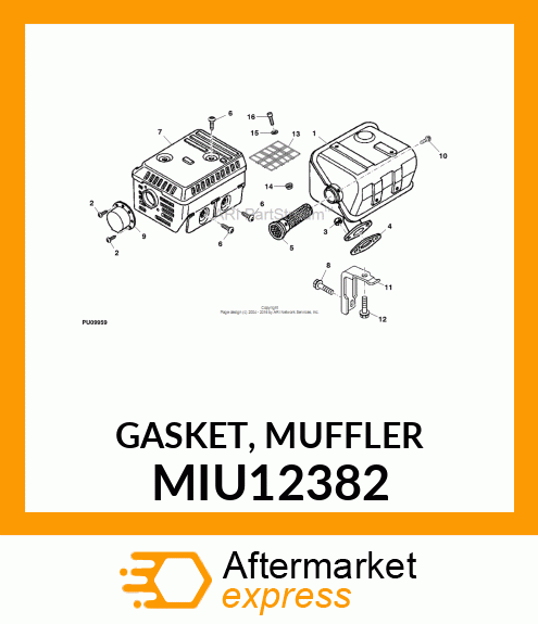 GASKET, MUFFLER MIU12382