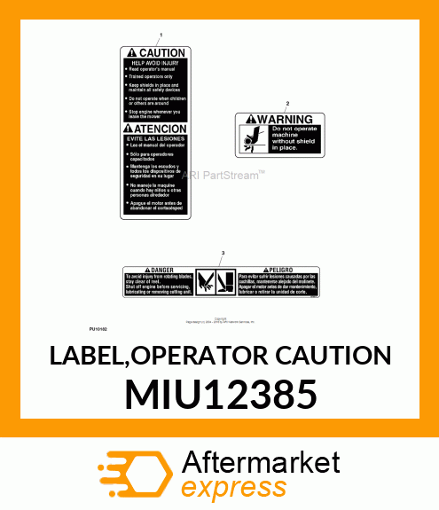 LABEL,OPERATOR CAUTION MIU12385