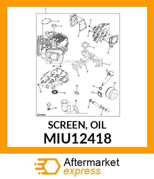 SCREEN, OIL MIU12418