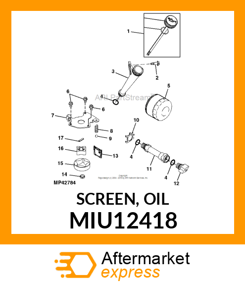 SCREEN, OIL MIU12418