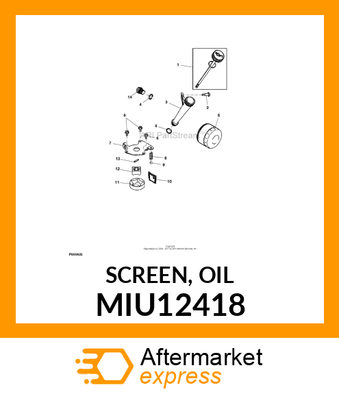 SCREEN, OIL MIU12418