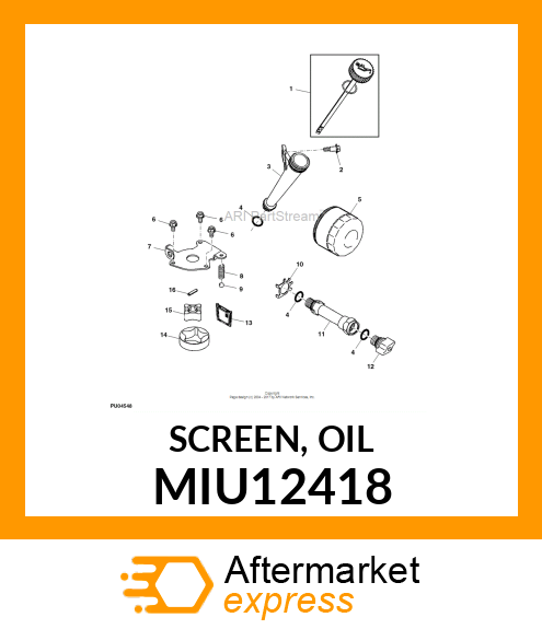 SCREEN, OIL MIU12418