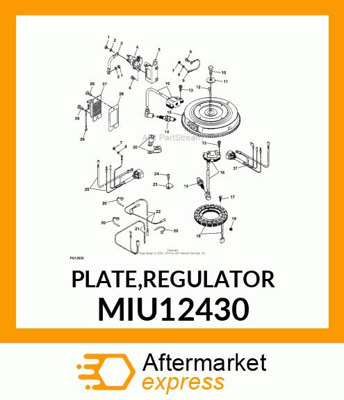 PLATE,REGULATOR MIU12430