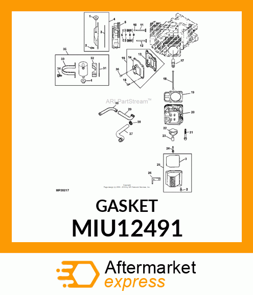 GASKET, BREATHER MIU12491