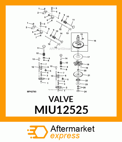 INTAKE VALVE, VALVE MIU12525