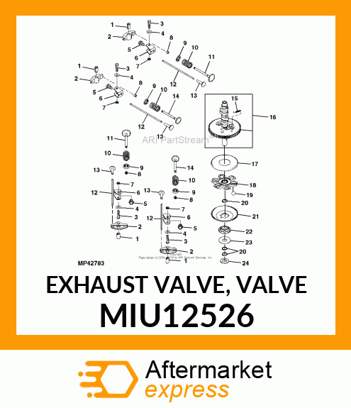 EXHAUST VALVE, VALVE MIU12526