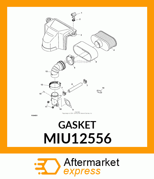 GASKET,AIR CLEANER MIU12556