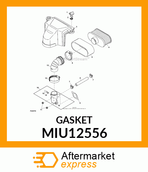 GASKET,AIR CLEANER MIU12556