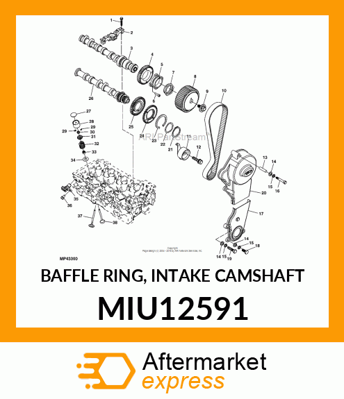 BAFFLE RING, INTAKE CAMSHAFT MIU12591