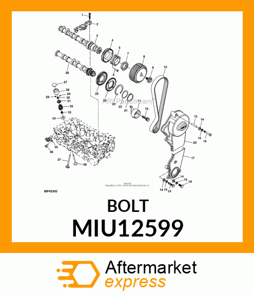 BOLT, HEXAGON FLANGE MIU12599