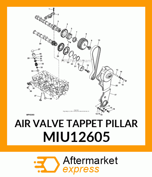 AIR VALVE TAPPET PILLAR MIU12605