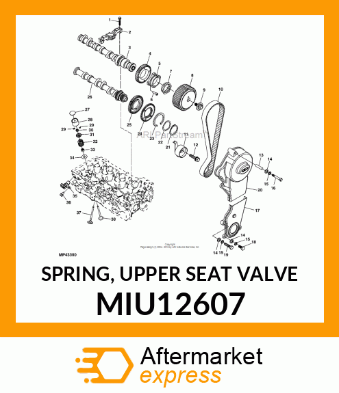 SPRING, UPPER SEAT VALVE MIU12607