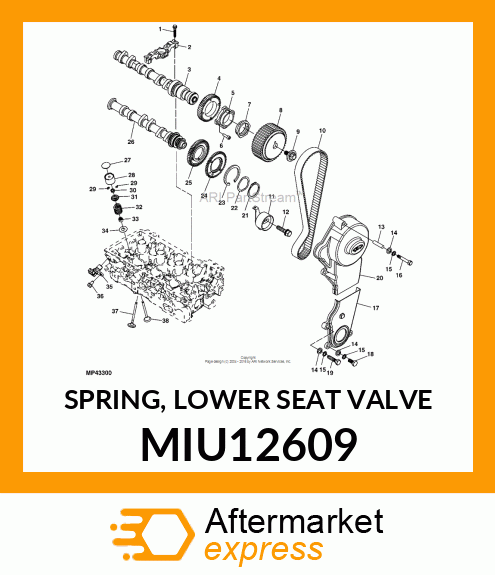 SPRING, LOWER SEAT VALVE MIU12609