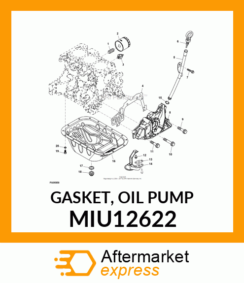 GASKET, OIL PUMP MIU12622