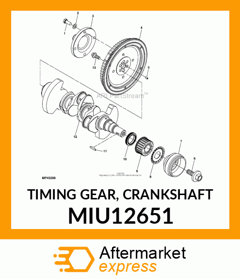 TIMING GEAR, CRANKSHAFT MIU12651