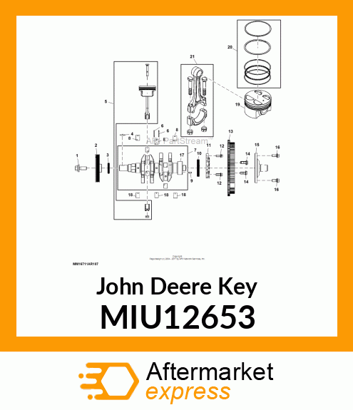 KEY, CRANKSHAFT MIU12653