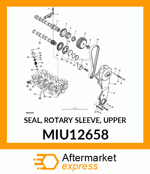 SEAL, ROTARY SLEEVE, UPPER MIU12658