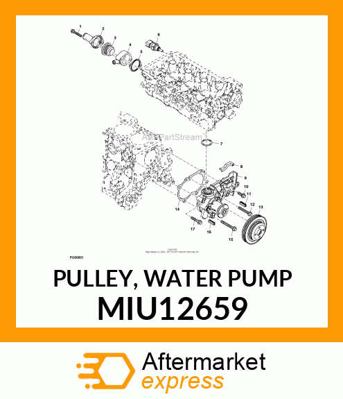 PULLEY, WATER PUMP MIU12659