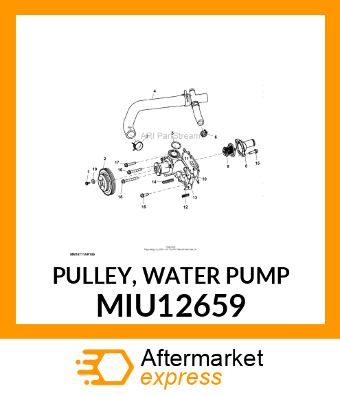 PULLEY, WATER PUMP MIU12659