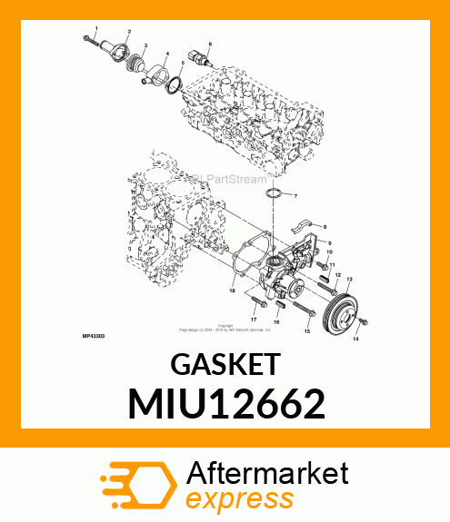 GASKET, WATER PUMP MIU12662