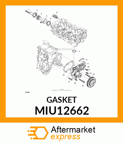 GASKET, WATER PUMP MIU12662