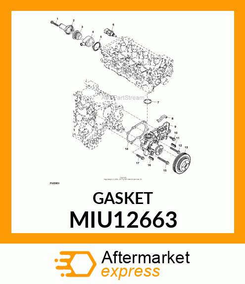 GASKET, THERMOSTA MIU12663