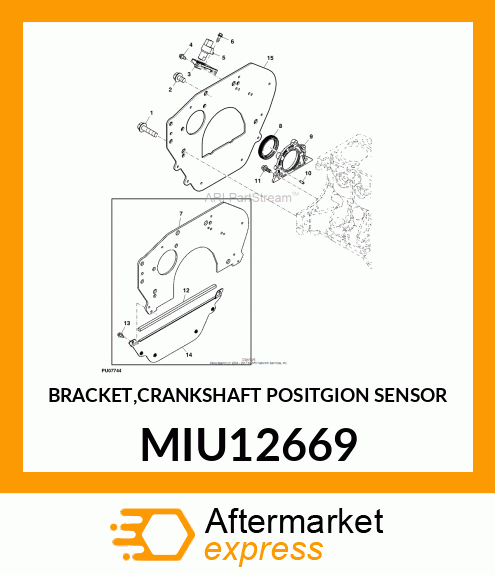 BRACKET,CRANKSHAFT POSITGION SENSOR MIU12669